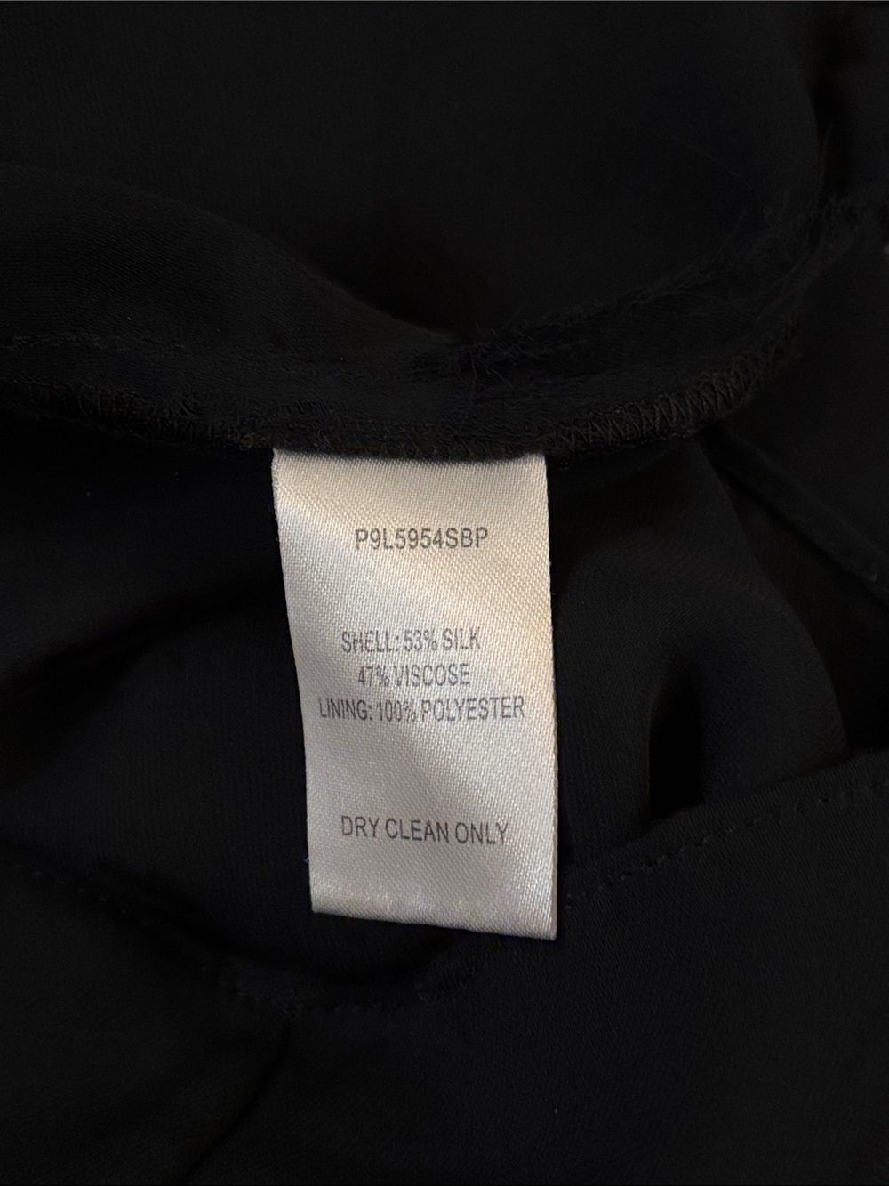 Parker Marengo Silk Blend Floral A-line Dress Medium 8 Long Sleeve Black Blue - Picture 12 of 16